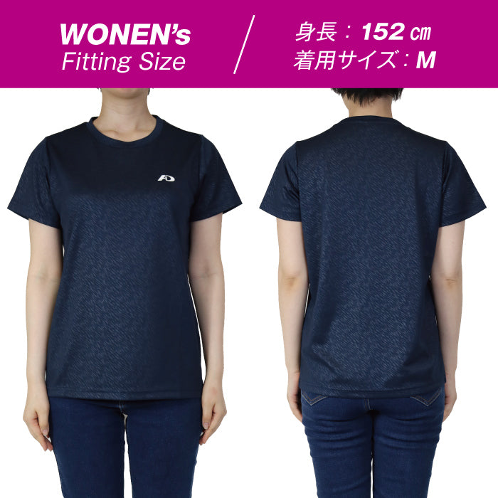 クイックドライ Tシャツ 半袖 レディース A.D.ONE 機能 吸汗 速乾 アスリート設計 スポーツ ゴルフ トレーニング ランニング ウォーキング シンプル 仕事着 ブラック ネイビー ラベンダー アウトドア 女性 婦人 women ADL-7946