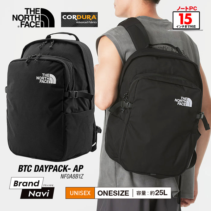 【 新生活におすすめ 】ノースフェイス デイパック ユニセックス THE NORTH FACE BTC DAYPACK NF0A8B1Z 容量25L CORDURA 撥水 日常使い 旅行 お出かけ フェス アウトドア スポーツ 男女兼用 メンズ レディース