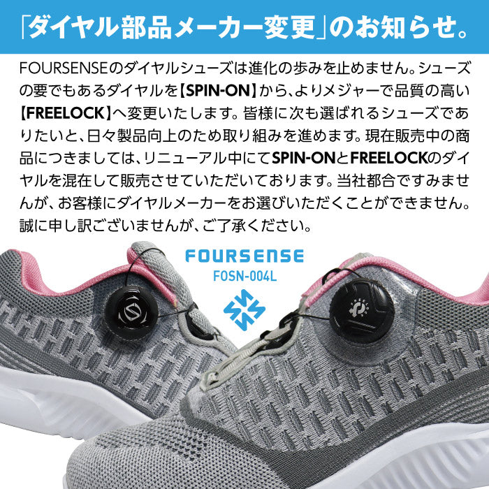 ダイヤル式ランニングシューズ レディース FOSN-004L