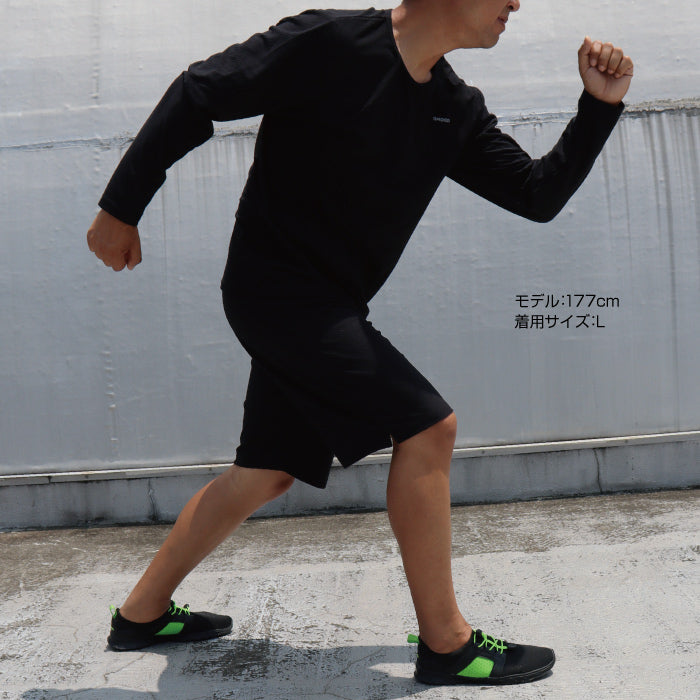 ジームード 強力発汗 ジム&トレーニング ウェア 長袖 クルーネックタイプ ロングスリーブシャツ インナー メンズ レディース 男女兼用 ユニセックス 着るだけ ながら 仕事 スポーツ セルフケア 代謝 体温 シンプル アウトドア 普段使い GMOOD