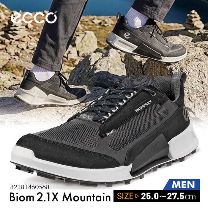 ECCO メンズ 防水 スニーカー BIOM バイオム 軽量 グリップ 歩きやすい 疲れにくい 全天候対応 BIOM 2.1 X MOUNTAIN トレッキング ウォーキング シューズ 雨 雪