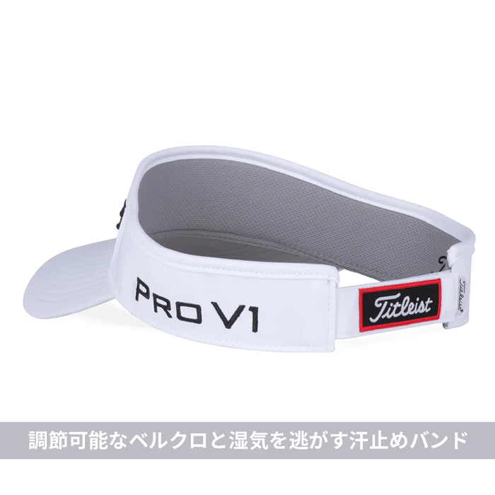 【全2色】タイトリスト Titleist サンバイザー バイザー 帽子 メンズ レディース ホワイト ネイビー 男女兼用 スポーツ ゴルフ 日焼け防止 サイズ調節可能 おしゃれ