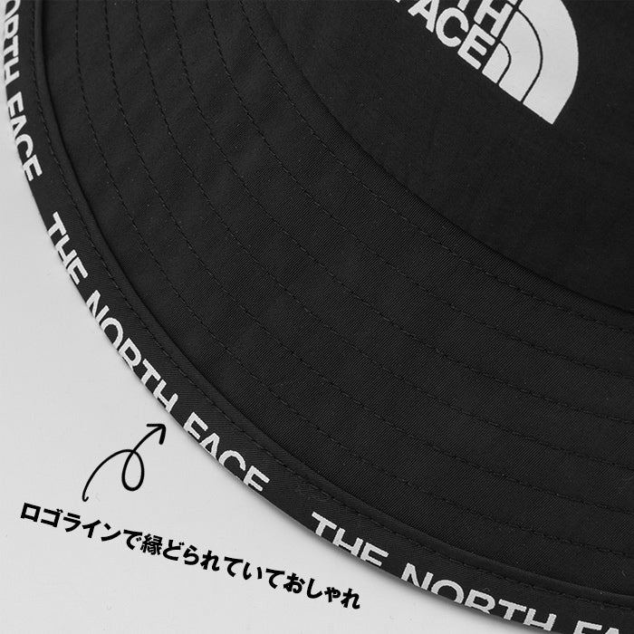 ノースフェイス メンズ THE NORTH FACE バケットハット ブラック 黒 レディース 男女兼用 帽子 CYPRESS BUCKET NF0A7WHA キャンプ アウトドア 日よけ 登山 撥水 防風 通学 通勤 運動会 旅行