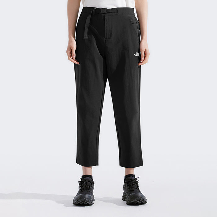 【 猛暑対応 】 ノースフェイス トレッキング パンツ レディース シンプル 高機能 アンクル丈 THE NORTH FACE W TREKKER PLUS PANT NF0A8CJT 吸汗速乾 ストレッチ 接触冷感 ブラック アウトドア ロゴ スポーツ 女性 婦人 おしゃれ ギフト カジュアル