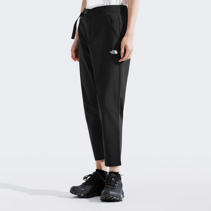 【 猛暑対応 】 ノースフェイス トレッキング パンツ レディース シンプル 高機能 アンクル丈 THE NORTH FACE W TREKKER PLUS PANT NF0A8CJT 吸汗速乾 ストレッチ 接触冷感 ブラック アウトドア ロゴ スポーツ 女性 婦人 おしゃれ ギフト カジュアル