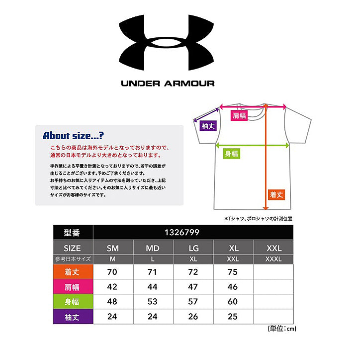 【全3色】アンダーアーマー メンズ Tシャツ ビッグロゴ 紳士 男性 スポーツウェア トップス UNDER ARMOUR LEFT CHEST SS UA 1326799
