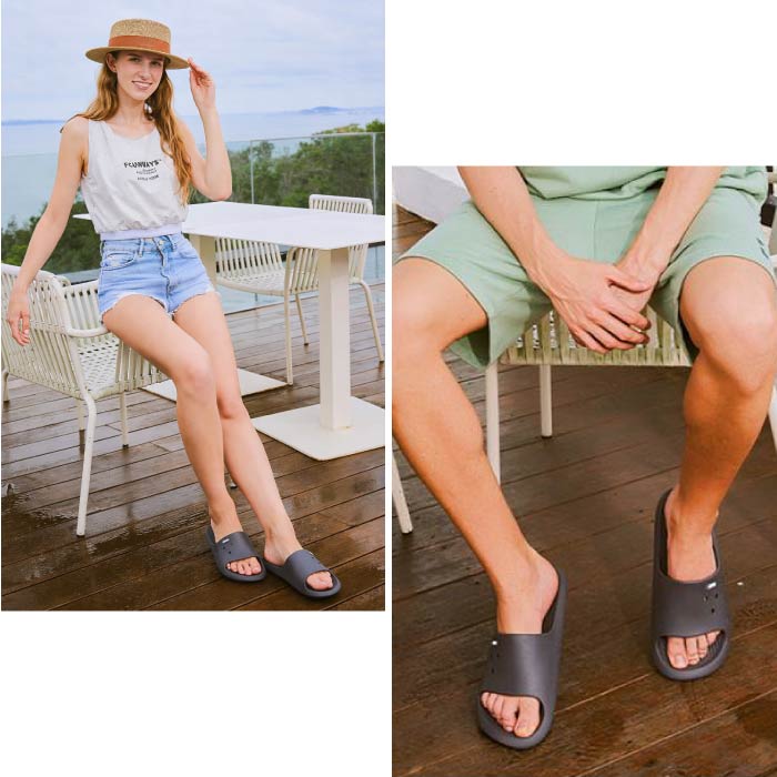 メンズ レディース ユニセックス シャワーサンダル スライドサンダル AMOJI アモジ スリッパ 靴 軽量 カジュアル 室内履き 仕事履き オフィス アウトドア 海 プール 川 レジャー SS6818