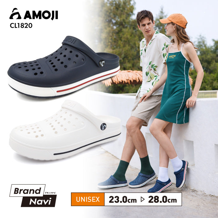 メンズ レディース クロッグサンダル スリッポン AMOJI アモジ サボサンダル スリッパ 靴 スリッポンシューズ 軽量 カジュアル アウトドア キャンプ 仕事履き オフィス 海 プール CL1820