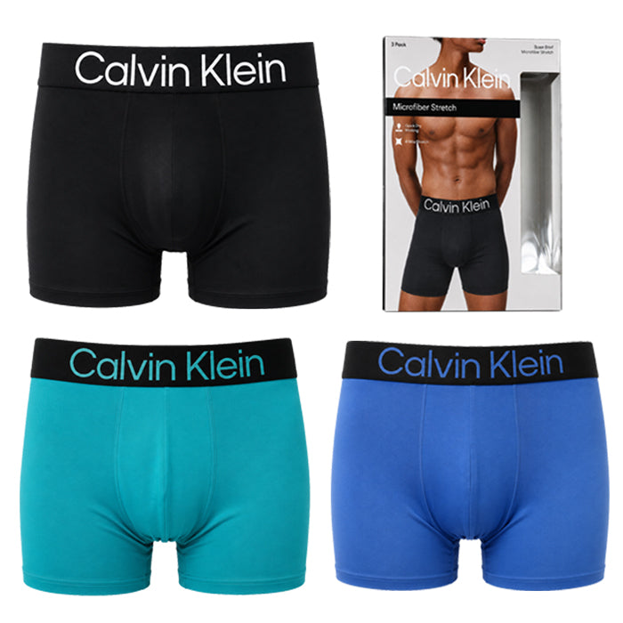 カルバンクライン ボクサーパンツ メンズ 3枚組 Calvin Klein Microfiber Stretch Boxer Brief NP2608O 吸湿速乾 ストレッチ USサイズ