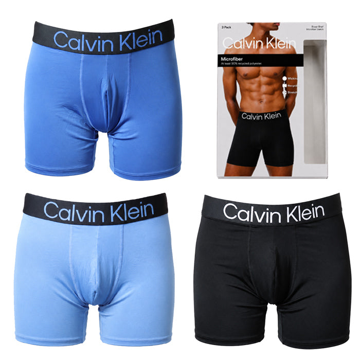 カルバンクライン ボクサーパンツ メンズ 3枚組 Calvin Klein Microfiber Stretch Boxer Brief NP2608O 吸湿速乾 ストレッチ USサイズ
