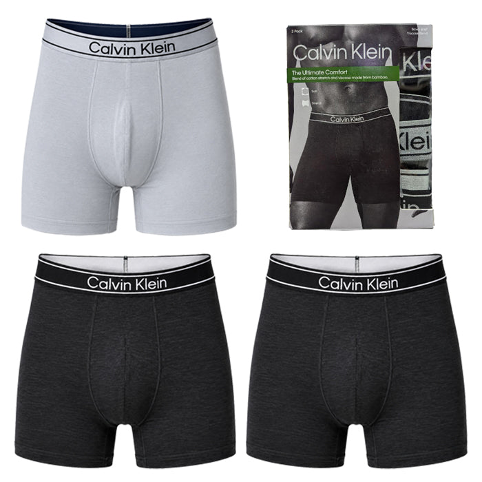 カルバンクライン ボクサーパンツ メンズ 3枚組 Calvin Klein Viscose Blend Boxer Brief NP2830O バンブーレーヨン ストレッチ 前閉じ USサイズ