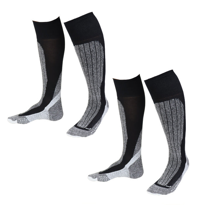【お得な2足組】あったか 防寒 冬用 ハイソックス 膝下 靴下 サポート 発熱 蓄熱 スキー ビジネス 通勤 通学 メンズ レディース ジュニア 男女兼用 GMOOD ジームード
