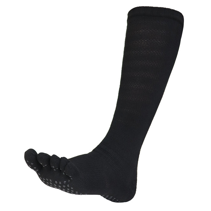 ジームード クルー丈 5本指ソックス ベアフット 機能性 靴下 膝下 着圧 吸汗速乾 消臭 サポート 足裏滑り止め スポーツ ビジネス 通学 通勤 シンプル 黒 白 ブラック ホワイト ユニセックス メンズ レディース ジュニア 男女兼用 GMOOD