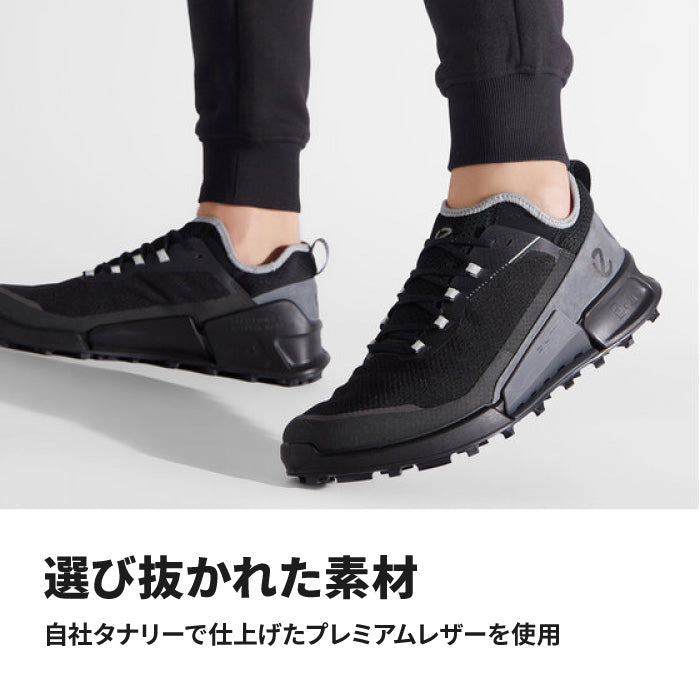 メンズ トレラン トレイルランニング トレランシューズ エコー ECCO 初心者からベテランまで ロード兼用 雪道対応 人間工学設計 高級感 グリップ 耐久性 アウトドア 登山 ローカット スニーカー ブラック 黒 紳士 ECCO BIOM 2.1 X COUNTRY 822804