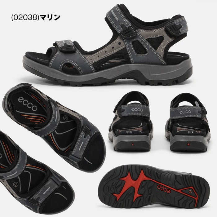エコー ECCO メンズ オフロード ３点ストラップ スポーツサンダル OFFROAD Mens Sports Sandal 69564 アウトドア ウォーキング タウン アーバン 北欧 デンマーク 高級レザー 本革 ネイビー ブラック グレー ブラウン 男性 紳士