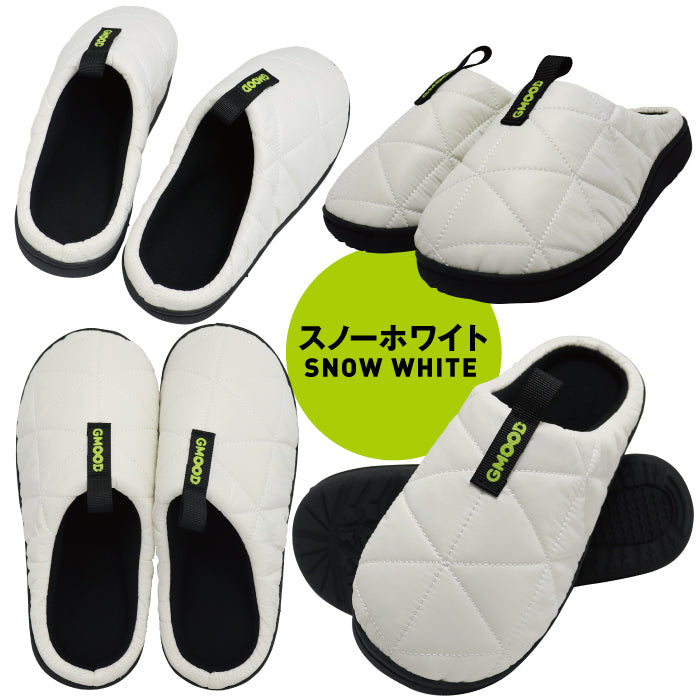 【 新製品 】ジームード あったか サーモサンダル スリッパ つっかけ ルームシューズ オフィス履き サボ ダウン クロッグ ウォーム ウィンター はっ水 防汚 シンプル ユニセックス メンズ レディース 男女兼用 起毛 便利 軽量 持ち運び 袋つき 秋 冬 お揃い 散歩 お出掛け ワンマイル GMOOD