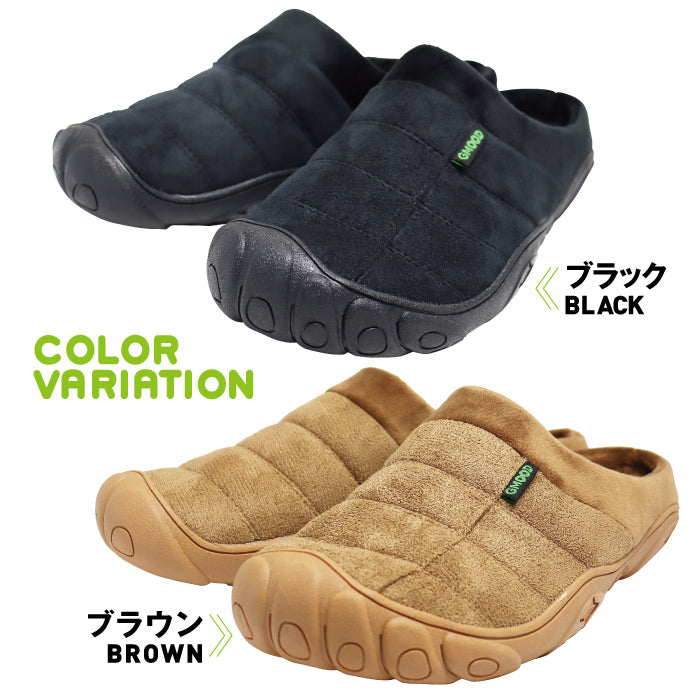 【 全2色 】 ジームード あったか サーモサンダル スリッパ つっかけ ルームシューズ オフィス履き サボ クロッグ ウォーム ウィンター 防寒 シンプル メンズ 男性 紳士 ベロア 起毛 クッション トゥーガード 軽量 秋 冬 散歩 お出掛け ワンマイル GMOOD