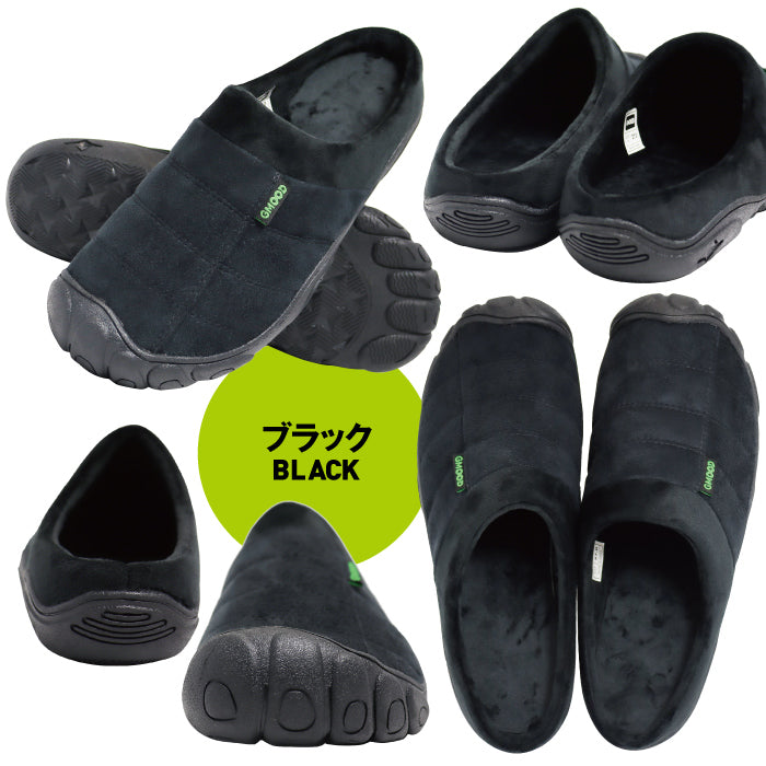 【 全2色 】 ジームード あったか サーモサンダル スリッパ つっかけ ルームシューズ オフィス履き サボ クロッグ ウォーム ウィンター 防寒 シンプル メンズ 男性 紳士 ベロア 起毛 クッション トゥーガード 軽量 秋 冬 散歩 お出掛け ワンマイル GMOOD