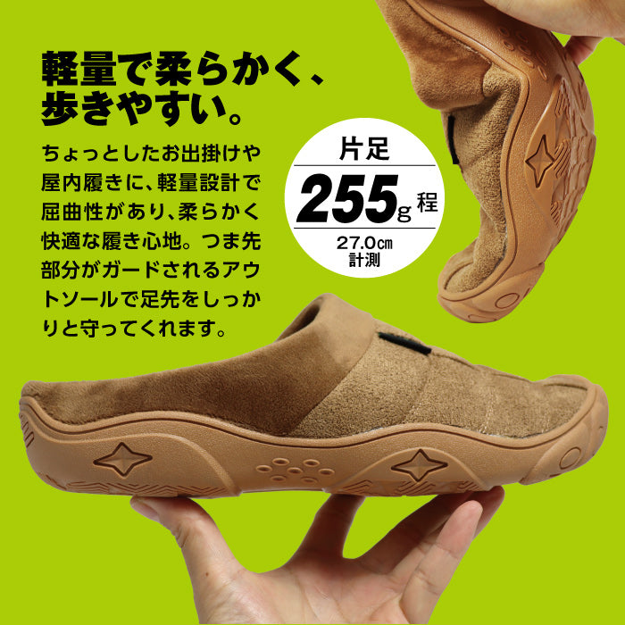 【 全2色 】 ジームード あったか サーモサンダル スリッパ つっかけ ルームシューズ オフィス履き サボ クロッグ ウォーム ウィンター 防寒 シンプル メンズ 男性 紳士 ベロア 起毛 クッション トゥーガード 軽量 秋 冬 散歩 お出掛け ワンマイル GMOOD