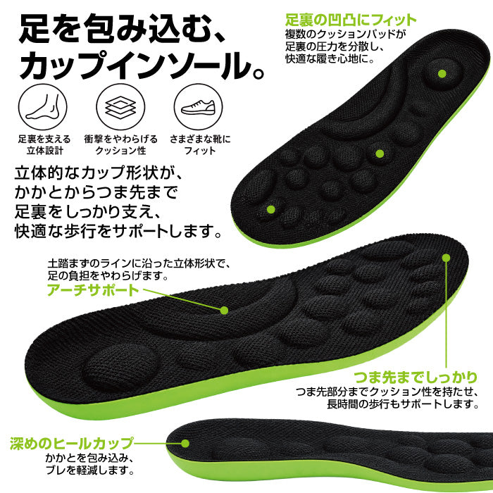 踏み抜き防止インソール｜手洗い・ 高強度・アーチサポート