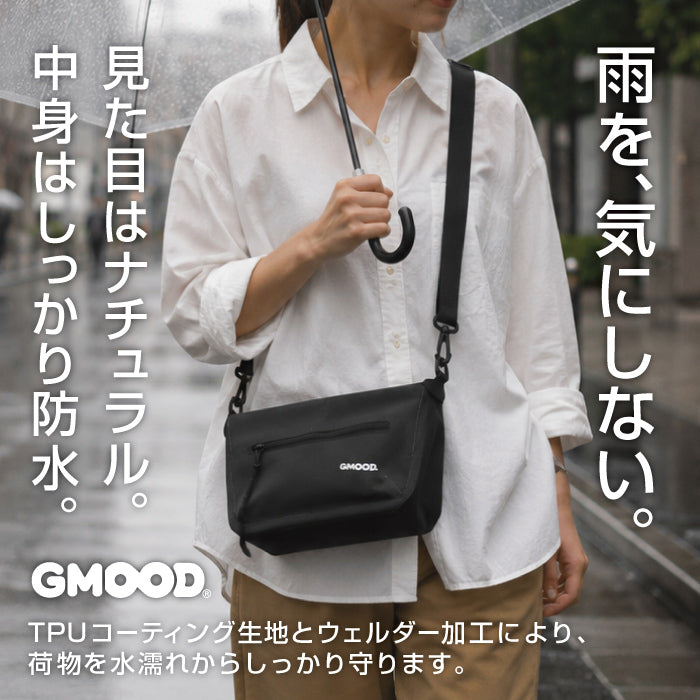 【新製品】 防水ショルダーバッグ 3.5L ミニショルダーバッグ サコッシュ バッグインバッグ対応 軽量 コンパクト 止水ファスナー 通勤 通学 旅行 散歩 メンズ レディース ユニセックス GMOOD GMB-001