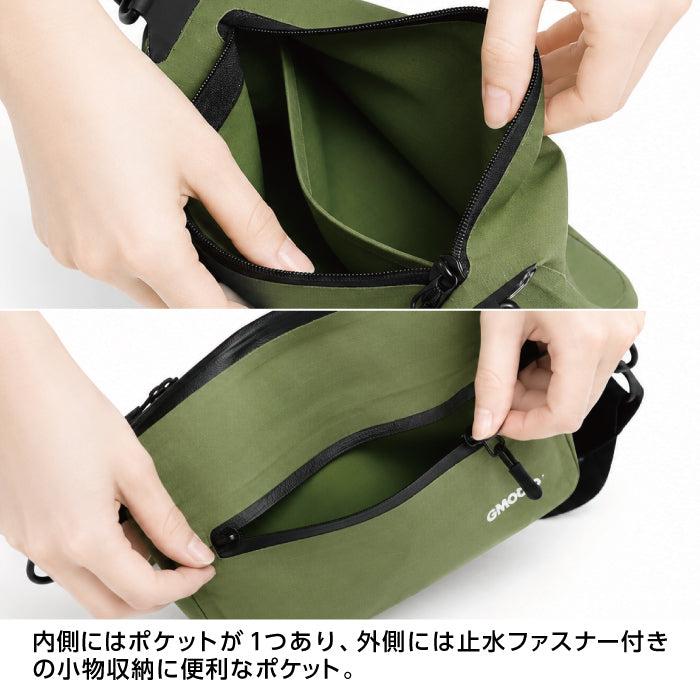 【新製品】 防水ショルダーバッグ 3.5L ミニショルダーバッグ サコッシュ バッグインバッグ対応 軽量 コンパクト 止水ファスナー 通勤 通学 旅行 散歩 メンズ レディース ユニセックス GMOOD GMB-001
