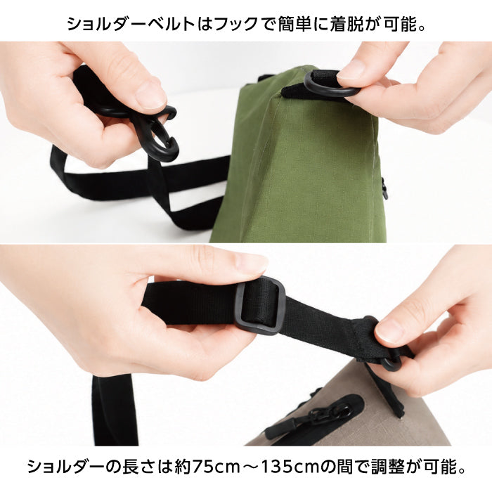 【新製品】 防水ショルダーバッグ 3.5L ミニショルダーバッグ サコッシュ バッグインバッグ対応 軽量 コンパクト 止水ファスナー 通勤 通学 旅行 散歩 メンズ レディース ユニセックス GMOOD GMB-001