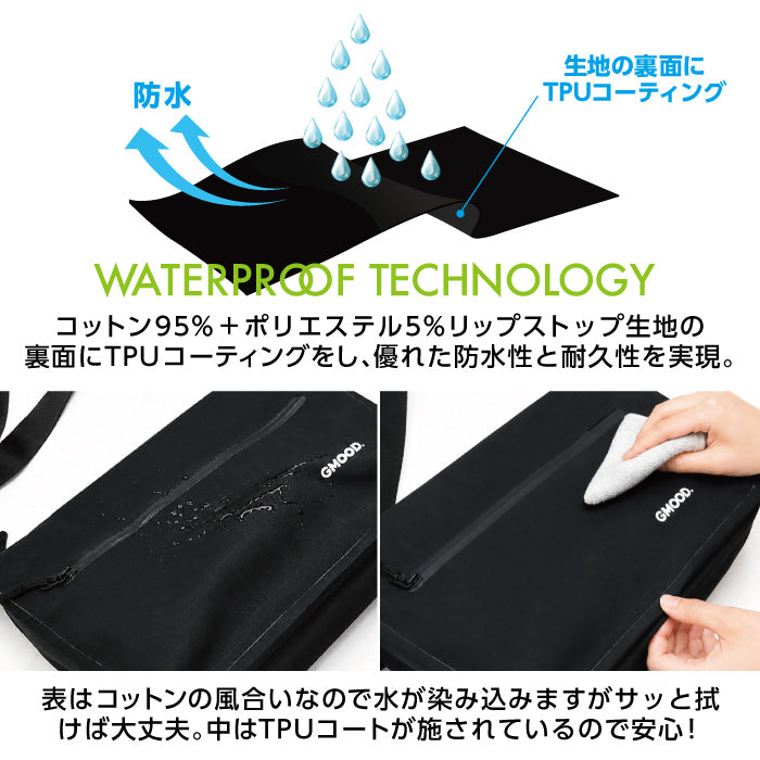 【新製品】 防水ショルダーバッグ 8L A4対応 キャリーオン対応 軽量 ショルダーバッグ タブレット収納 通勤 通学 旅行 自転車 メンズ レディース ユニセックス GMOOD GMB-002