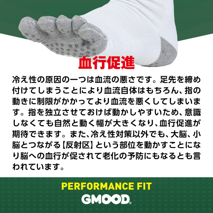 ジームード ミドル丈 5本指ソックス 3足組 3足セット 3P ベアフット 機能性 靴下 吸汗速乾 消臭 サポート 足裏滑り止め スポーツ ビジネス 通学 通勤 シンプル ブラック ホワイト ユニセックス メンズ レディース ジュニア 男女兼用 GMOOD