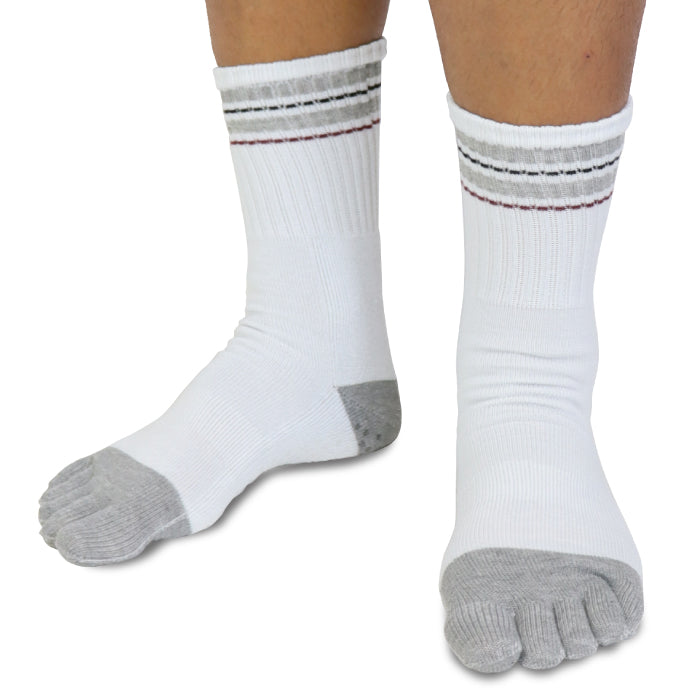 ジームード ミドル丈 5本指ソックス 3足組 3足セット 3P ベアフット 機能性 靴下 吸汗速乾 消臭 サポート 足裏滑り止め スポーツ ビジネス 通学 通勤 シンプル ブラック ホワイト ユニセックス メンズ レディース ジュニア 男女兼用 GMOOD