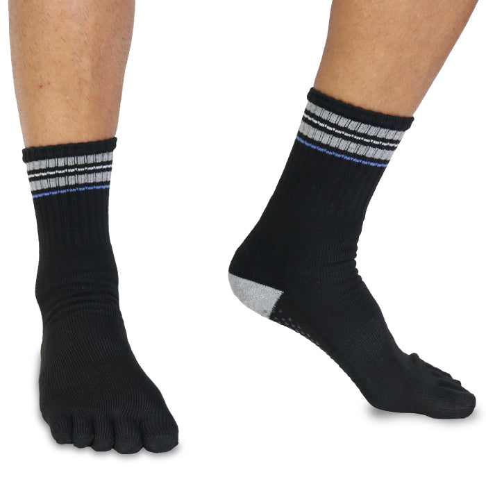 ジームード ミドル丈 5本指ソックス 3足組 3足セット 3P ベアフット 機能性 靴下 吸汗速乾 消臭 サポート 足裏滑り止め スポーツ ビジネス 通学 通勤 シンプル ブラック ホワイト ユニセックス メンズ レディース ジュニア 男女兼用 GMOOD