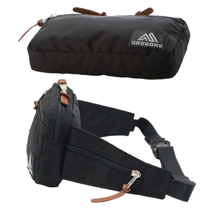 GREGORY CLASSIC HIPMATE L メンズ レディース グレゴリー ヒップメイトL ウェストパック ヒップバッグ 肩掛け サブバッグ アウトドア フェス 旅行 通勤 お出かけ 買い物 レジャー ドライブ 小型 2リットル ユニセックス お揃い 黒 ズーム ブラック