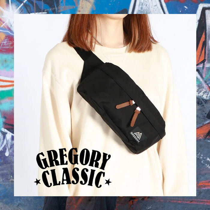 GREGORY CLASSIC STANDARD WAIST PACK メンズ レディース グレゴリー スタンダードウエストパック ヒップバッグ 肩掛け サブバッグ アウトドア フェス 旅行 通勤 お出かけ 買い物 レジャー ドライブ 3リットル ユニセックス お揃い 黒 ズーム ブラック