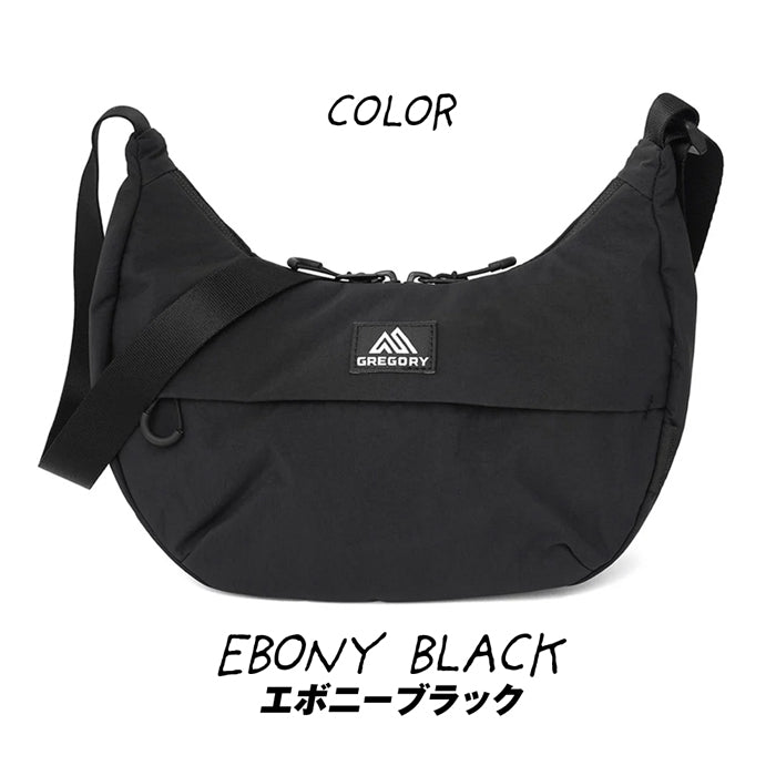GREGORY SUSZY HALFMOON SHOULDER S レディース グレゴリー グレゴリー スージーハーフムーンショルダー 肩掛け サブバッグ フェス 旅行 通勤 お出かけ 買い物 レジャー 小型 軽量 はっ水 1リットル 女性 婦人 黒 ブラック