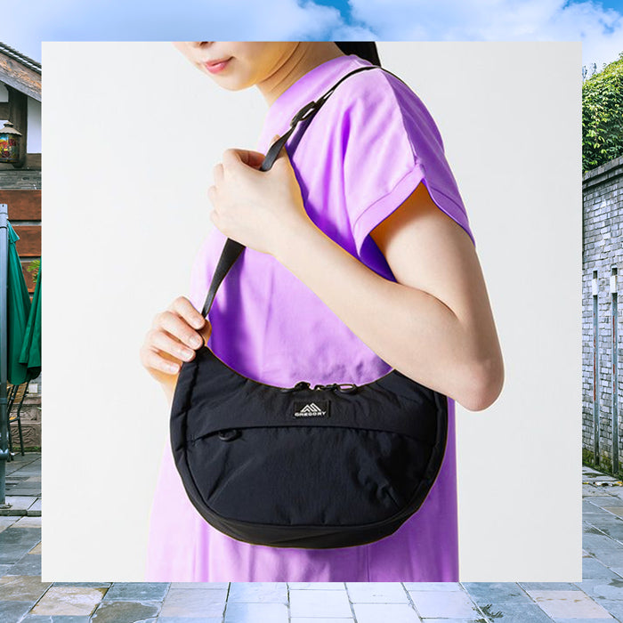 GREGORY SUSZY HALFMOON SHOULDER S レディース グレゴリー グレゴリー スージーハーフムーンショルダー 肩掛け サブバッグ フェス 旅行 通勤 お出かけ 買い物 レジャー 小型 軽量 はっ水 1リットル 女性 婦人 黒 ブラック