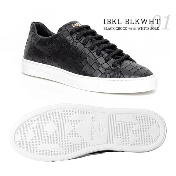 【全4色】HIDE&JACK スニーカー メンズ キレカジ カジュアル イタリア ブランド クロコ 正規品 ヌバックレザー IBKLBLKWHT IBKLBLKBLK IBKLBLURED IBKLBLUWHT