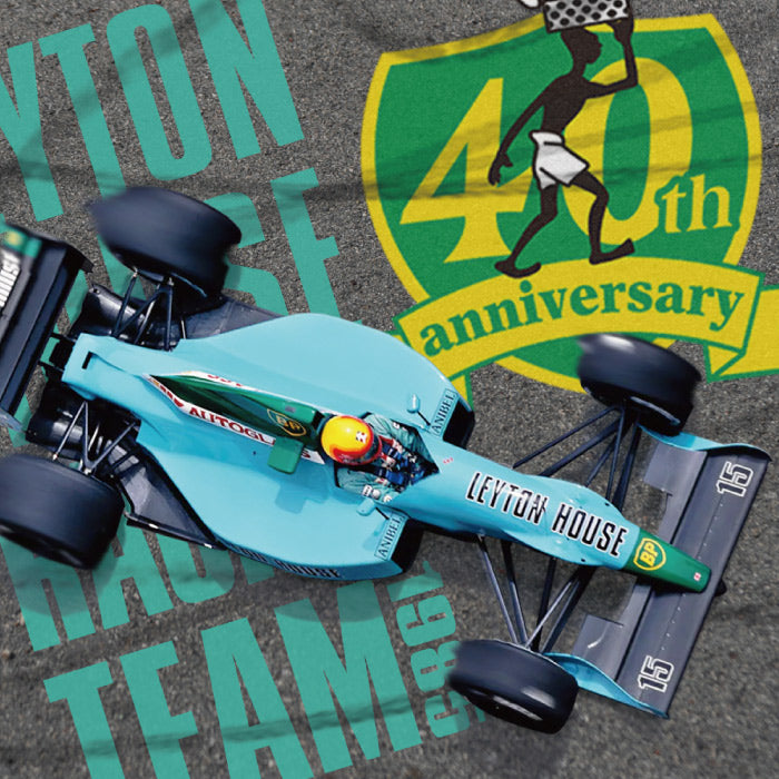【 祝40周年特別企画 】レイトンハウス 記念 限定 レーシングチーム 半袖 ピットシャツ メンズ F1 モータースポーツ レトロ バブル 昭和 ワークス レイトンブルー ブラック 豪華 復刻 LEYTON HOUSE anniversary limited 紳士 男性