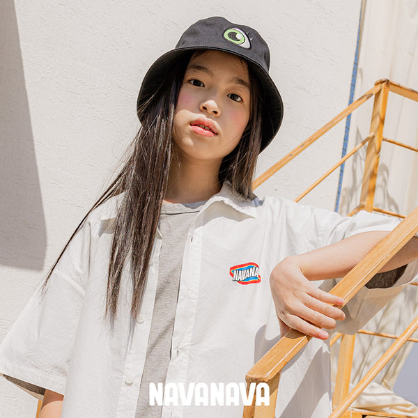 【日本初上陸】ナバナバ バケットハット NAVANAVA 子供 男子 女子 韓国 Kファッション 韓流 ストリート 男女兼用 帽子 刺繍ロゴ 人気 ダンス おしゃれ かわいい 小学生 中学生