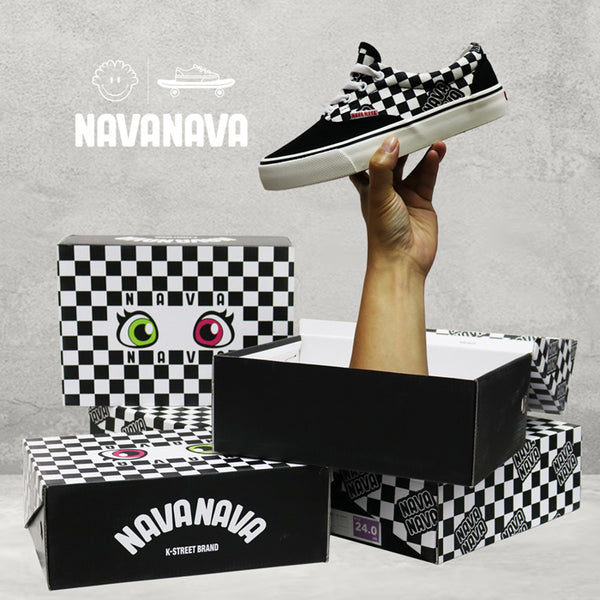 【日本初上陸】韓国 Kファッション NAVANAVA ナバナバ ジュニア レディース スケシュー デッキシューズ ワッフルソール スニーカー キッズ 子供 韓流 ストリート 男子 女子 カジュアル モノトーン SK-8 小学生 中学生