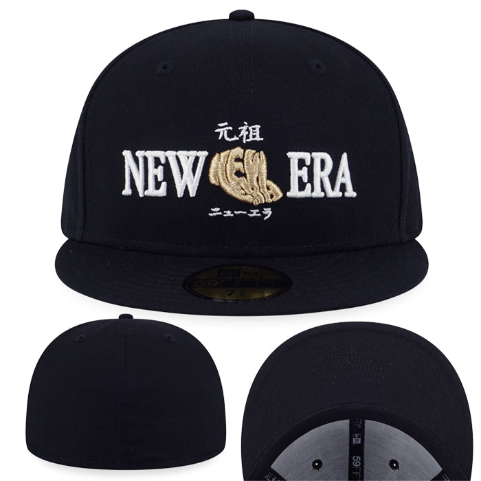 ニューエラ NEW ERA ORIGINATORS 59FIFTY ブラック ゴールド ユニセックス メンズ レディース 14363592 アウトドア ゴルフ 野球 ウォーキング カジュアル スポーツ 初期 ビンテージ オリジナル 旧ロゴ 刺繍 男女兼用