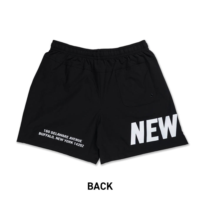 ハーフパンツ メンズ ニューエラ ショートアウトドア ブランド ストリート ブラック 黒 ドローストリング ロゴ NEW ERA