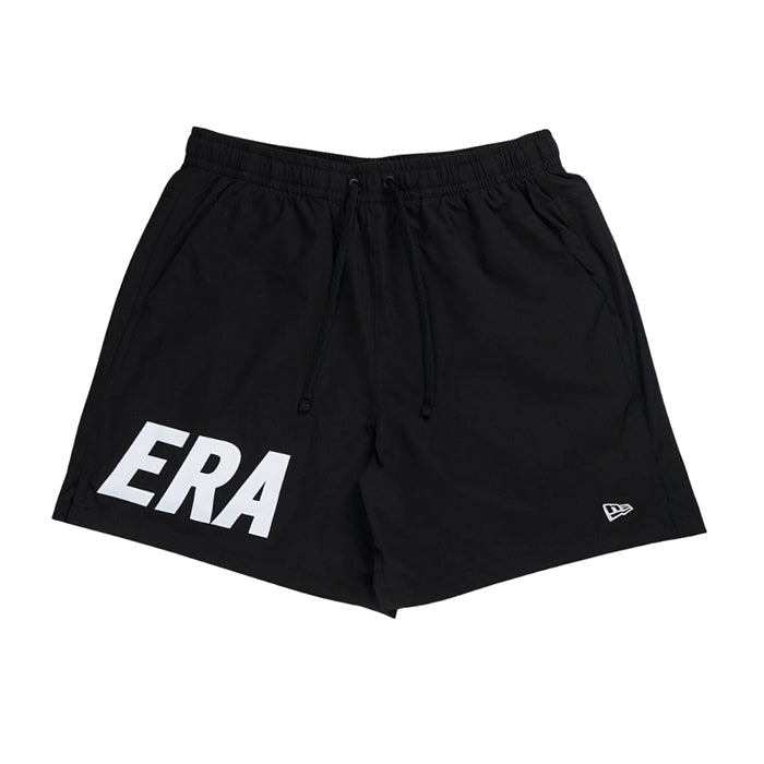 ハーフパンツ メンズ ニューエラ ショートアウトドア ブランド ストリート ブラック 黒 ドローストリング ロゴ NEW ERA