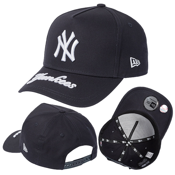【 海外モデル 】 ニューエラ NEW ERA キャップ メンズ レディース  VISOR HIT 9FORTY AFRAME スナップバック アジャスター ドジャース ヤンキース バイザーヒット 940 MLB 帽子 調節可能 刺繍 ストリート ブルー ネイビー 濃紺 ホワイト