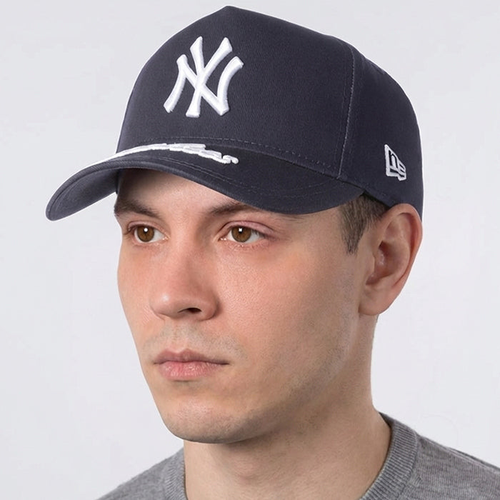 【 海外モデル 】 ニューエラ NEW ERA キャップ メンズ レディース  VISOR HIT 9FORTY AFRAME スナップバック アジャスター ドジャース ヤンキース バイザーヒット 940 MLB 帽子 調節可能 刺繍 ストリート ブルー ネイビー 濃紺 ホワイト