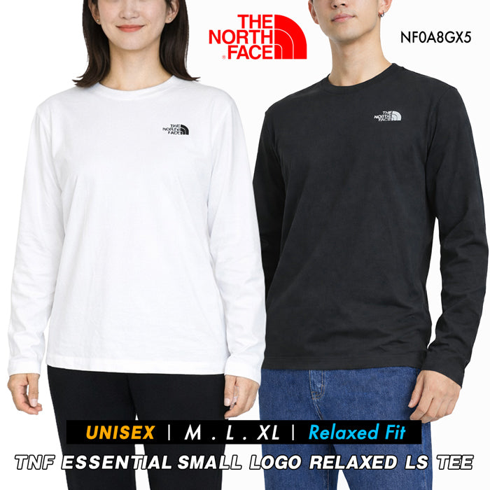 メンズ ユニセックス THE NORTH FACE ノースフェイス 長袖 Tシャツ ロンT リラックスフィット コットン ESSENTIAL SMALL LOGO RELAXED LS TEE NF0A8GX5 トップス カジュアル アウトドア