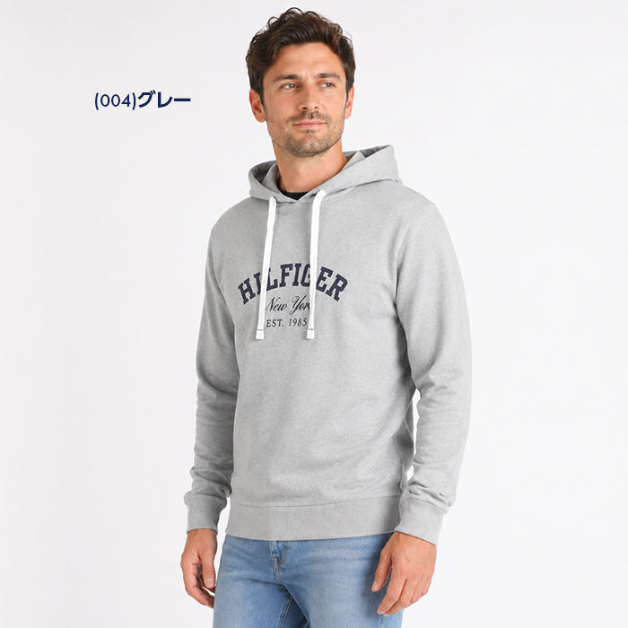 トミーヒルフィガー パーカー メンズ TOMMY HILFIGER フレンチテリー フーディー ロゴ プルオーバー 長袖 薄手 春 秋 USサイズ 09T4499