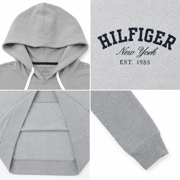 トミーヒルフィガー パーカー メンズ TOMMY HILFIGER フレンチテリー フーディー ロゴ プルオーバー 長袖 薄手 春 秋 USサイズ 09T4499