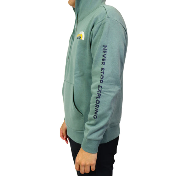 ユニセックス THE NORTH FACE ノースフェイス プルオーバー グリーン 裏起毛 基本ロゴ 刺繍ロゴ スウェットパーカー フーディー NF0A5AZI アウトドア 暖かい 肉厚 セミルーズフィット