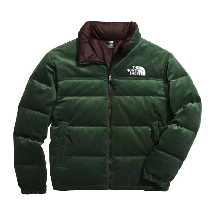 ノースフェイス THE NORTH FACE 92 リバーシブル ヌプシ ジャケット メンズ アウター 隠しフード スタンドカラ― 撥水 中綿 防寒 保温 ショート丈 スポーツ キャンプ アウトドア 運動 部活 旅行 羽織 グリーン 緑 ブラウン