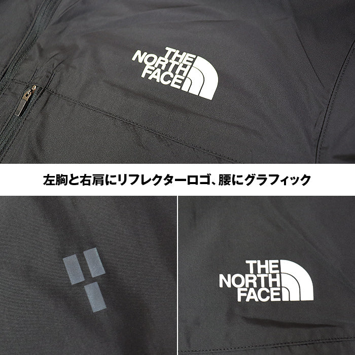 ノースフェイス メンズ ジャケット THE NORTH FACE アウター ブラック 黒 軽量 ウィンドジャケット フード ランニング リフレクター アウトドア 山登り キャンプ NF0A83TM HIGHER RUN WIND JACKET